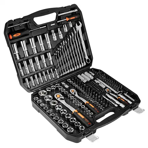 Neo Tools 10-076 / Zestaw łbów nasadowych / stal chromowo-wanadowa / praktyczna walizka