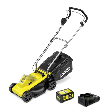 Kärcher LMO 2-18 Zestaw akumulatorowy / Kosiarka akumulatorowa / 18 V / szerokość koszenia 32 cm / kosz 30 l / 5,0 Ah