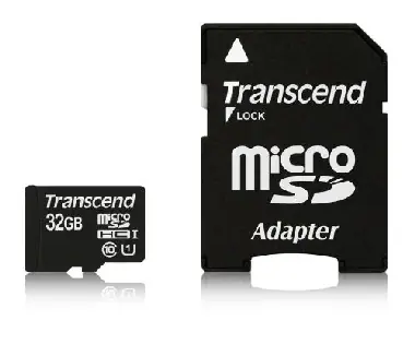Transcend Micro SDHC 32 GB + adapter SD / Micro SDHC / 32 GB / klasa 10 UHS-1