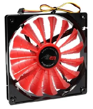 Airen - Wentylator FHW140S / 140 x 140 x 25mm / bardzo cichy / 19,4 dBA / czerwony