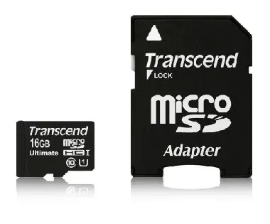 Karta Transcend Ultimate Micro SDHC 16 GB klasy 10 UHS-I + adapter
