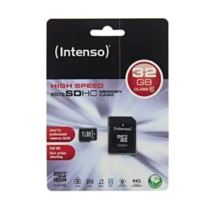 Karta INTENSO micro SDHC 32 GB klasy 10 + adapter SD