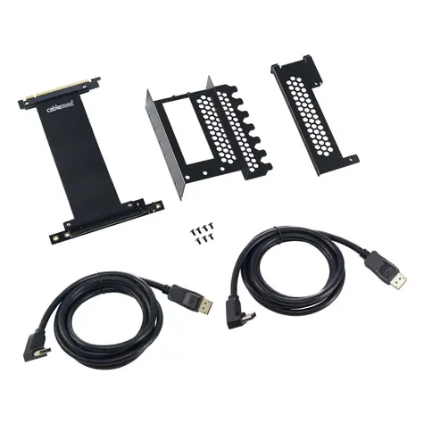 Pionowy wspornik PCI-e CableMod - 2 x DisplayPort, czarny