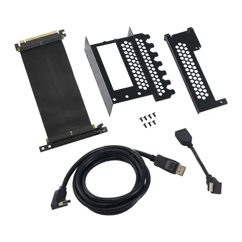 CableMod Pionowy wspornik PCI-e - HDMI + DisplayPort czarny