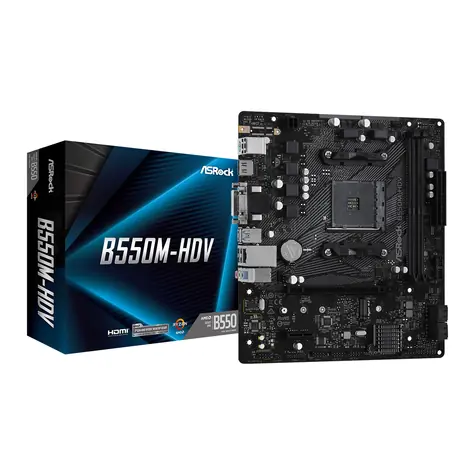ASRock B550M-HDV / AMD B550 / DDR4 / SATA III RAID / USB / GLAN / M.2 / sc.AM4 / mATX