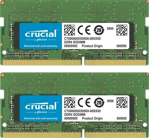 CRUCIAL 32 GB (2x16 GB) 3200 MHz / SO-DIMM / DDR4 / PC4-25600 / CL22 / 1,2 V