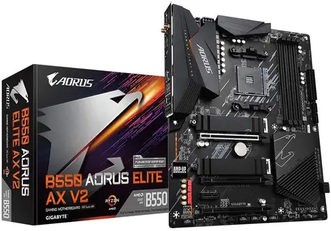 GIGABYTE B550 AORUS ELITE AX V2 / AMD B550 / DDR4 / SATA III / USB / 2.5GLAN / M.2 / sc.AM4 / Wi-Fi /ATX