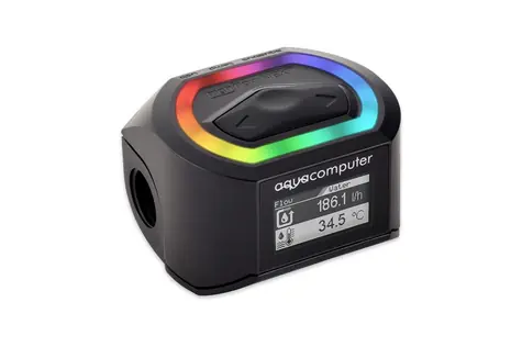 Aqua Computer Czujnik przepływu High Flow NEXT / OLED / G1/4 / RGBpx / czarny