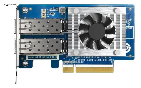 Karta QNAP QXG-25G2SF-CX6 do serwerów NAS / 2x QSFP28 25 GbE