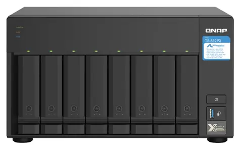 QNAP TS-832PX-4G / 8x HDD / Alpine AL324 1,7 GHz / 4 GB DDR4 / 3,5" i 2,5" SATA / 2x2,5GLAN / 2x 10GbE SFP+