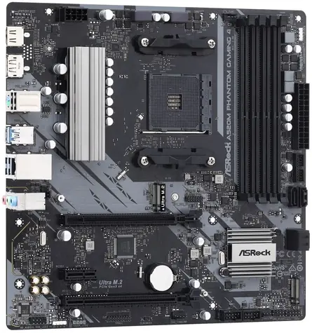 ASRock A520M PHANTOM GAMING 4 / AMD A520 / DDR4 / SATA III RAID / USB / GLAN / M.2 / sc.AM4 / mATX