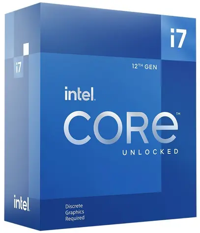 Intel Core i7-12700KF @ 3,6 GHz / TB 5,0 GHz / 12C20T / L2 12 MB / brak VGA / 1700 / Alder Lake / 190 W