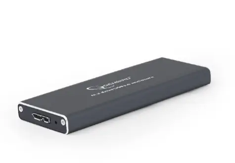 Gembird EE2280-U3C-01 czarny / pudełko zewnętrzne / 22mm / aluminium / USB 3.0