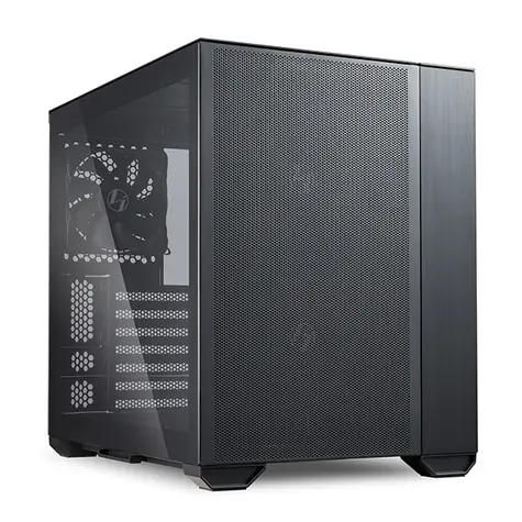 Lian Li O11 Air Mini czarny / E-ATX / Bez zasilacza / 2x USB-A 3.0 + 1x USB-C 3.1 / strona przezroczysta