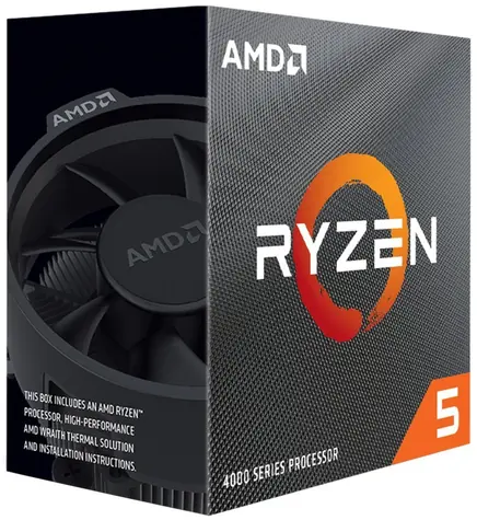 AMD RYZEN 5 4500 @ 3,6 GHz / Turbo 4,1 GHz / 6C12T / L2 3MB L3 8MB / AM4 / Brak VGA / 65W