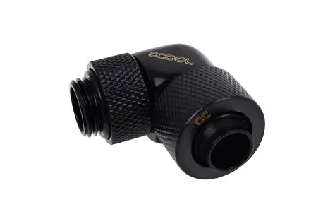 Złącze zaciskowe Alphacool Eiszapfen 13/10 mm obrotowe 90° G1/4, czarne
