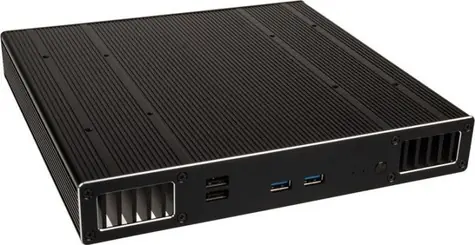 Akasa Plato TN UCFF czarny / Mini ITX / opcja montażu na ścianie / aluminium / OEM / bez wentylatora