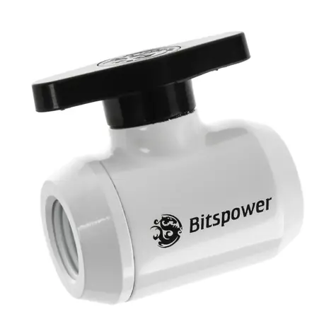 Zawór odcinający BitsPower 2x zawór G1/4" biały