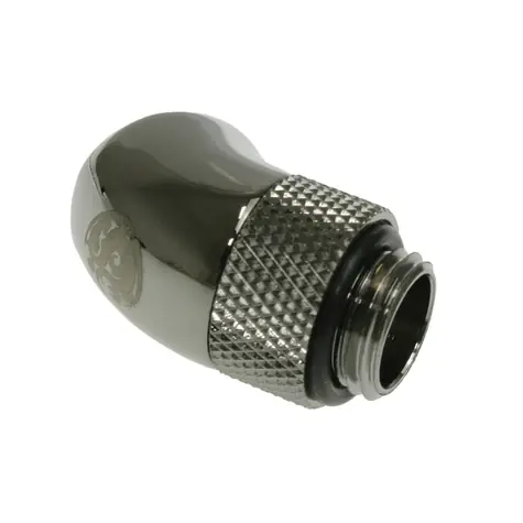 Adapter kątowy obrotowy BitsPower 45° G1/4" (M) > G1/4" (F) czarny błyszczący