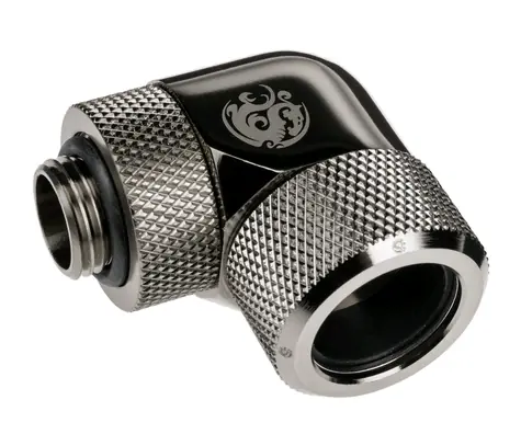 Adapter kątowy BitsPower Advanced Multi-Link 90° G1/4 > 16 mm sztywna rura, czarny