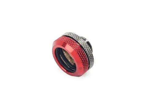 Adapter BitsPower Multi-Link prosty G1/4 > 16 mm HardTube czerwony/czarny błyszczący