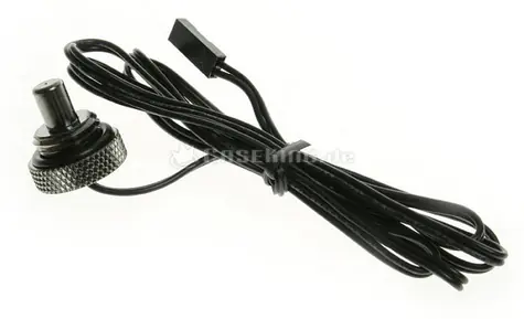 BitsPower Korek uszczelniający z czujnikiem temperatury G1/4 (M) 90cm czarny błyszczący