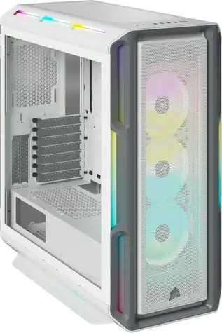 Corsair iCUE 5000T RGB biały / Mid-Tower / E-ATX / 4X USB 3.0 i 1x USB-C / bez źródła zasilania / przezroczysta strona