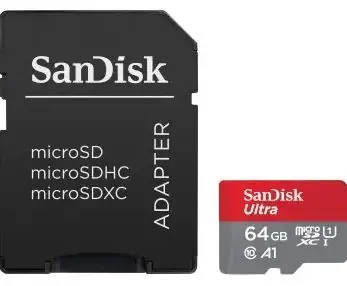 SanDisk Ultra microSDXC 64GB + adapter / Klasa 10 / UHS-I / odczyt: do 140MB / wyprzedaż
