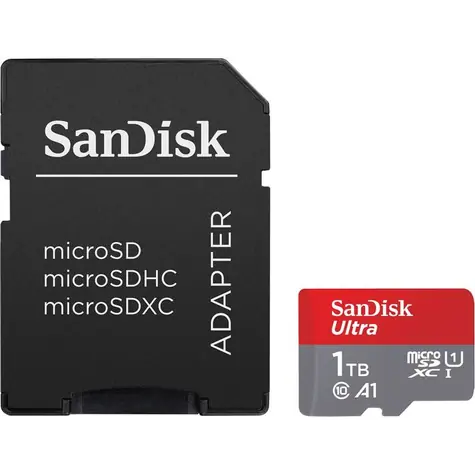 SanDisk Ultra microSDXC 1 TB + adapter / klasa 10 / UHS-I / odczyt: do 150 MB