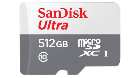 SanDisk Ultra microSDXC 512 GB / klasa 10 / UHS-I / odczyt: do 100 MB