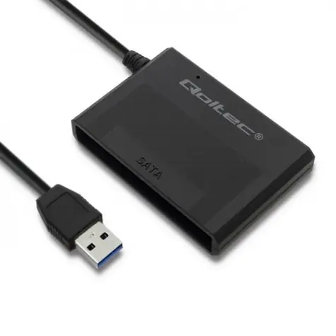 Qoltec 50644 Adapter HDD/SSD na USB 0,13m czarny / Adapter danych / SSD 2.5 SATA 3 / USB 3.0