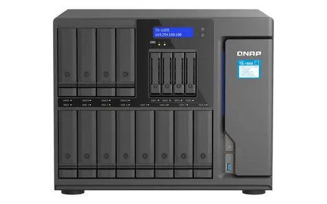 QNAP TS-1655-8G / Intel Atom C5125 2,8 GHz / 8 GB RAM DDR4 / 12x 3,5" + 4 x 2,5" SATA / 2x 2,5GLAN