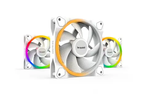 be quiet! LIGHT WINGS PWM 120 Triple Pack biały / ARGB / Łożysko Fluid-dynamiczne / 20,6dB @ 1700RPM / 41,51CFM / 4-pin