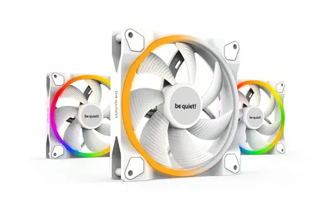 be quiet! LIGHT WINGS PWM 140 Triple Pack biały / ARGB / Łożysko Fluid-dynamiczne / 23,3dB @ 1500RPM / 56CFM / 4-pin