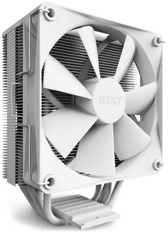NZXT T120 biały / Chłodnica procesora / 120 mm / 17,9-30,6 dB przy 500 - 1800 obr./min / 4 rurki cieplne / PWM / dla Intel i AMD