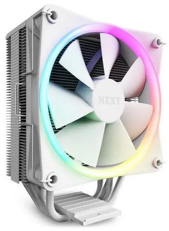 NZXT T120 RGB biały / Chłodnica procesora / 120 mm / 17,9-30,6 dB przy 500 - 1800 obr./min / 4 rurki cieplne / PWM / dla Intel i AMD