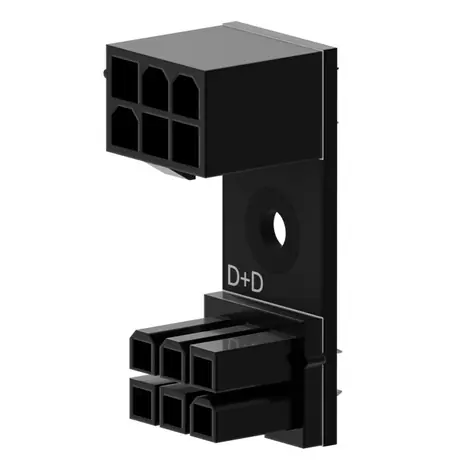 Adapter Singularity Computers Shift 6-pin PCIE 180° D+D, czarny