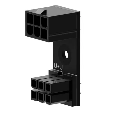 6-pinowy adapter PCIE 180° Singularity Computers Shift U+U, czarny