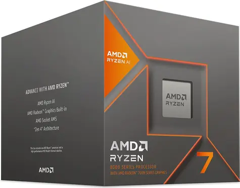 AMD RYZEN 7 8700G @ 4,2 GHz / Turbo 5,1 GHz / 8C16T / L2 8 MB L3 16 MB / AM5 / Zen 4 / 65 W