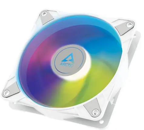 ARCTIC P12 PWM PST ARGB biały / 120 mm / Fluid Dynamic Bearing / 200-2000 RPM / 48,8 CFM / 4-pin + 3-pin RGB