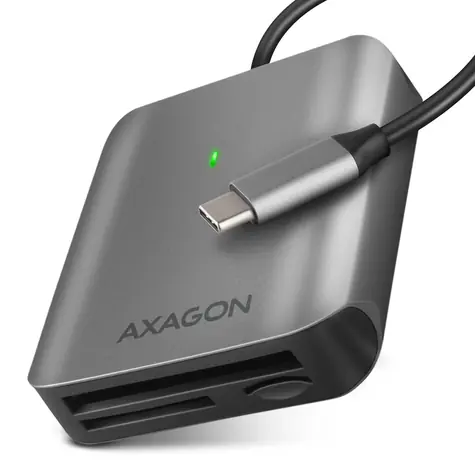 Axagon CRE-S3C, USB-C 3.2 Gen 1 - czytnik kart SUPERSPEED, 3 gniazda i lun SD/microSD/CF, obsługa UHS-II / wyprzedaż