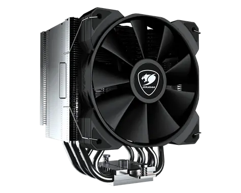 COUGAR Forza 85 Essential Black / Chłodnica procesora / 120 mm / Łożysko hydrauliczne / 34,5 dB przy 2000 obr./min / 143,53 m3h / 4-pin