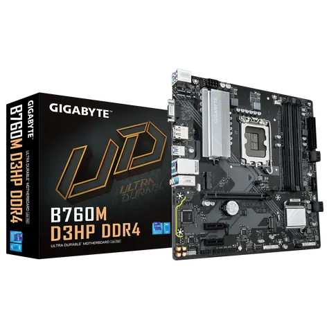 GIGABYTE B760M D3HP DDR4 / B760M / LGA1700 / 4X DDR4 / PCIEx16 / 1xGLAN / micro-ATX
