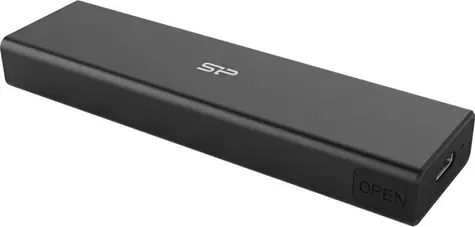 Silicon Power PD60 czarny / Zewnętrzna obudowa na M.2 PCIe NVMe SSD / M.2 SATA SSD / USB-C 3.2