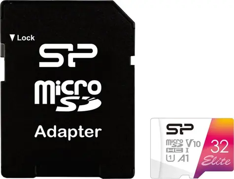 Silicon Power Elite micro SDHC 32 GB + adapter / Klasa 10 / UHS-I U1 / A1 / V10