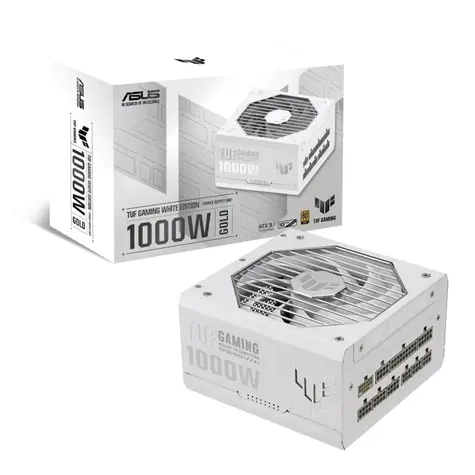 Asus TUF Gaming 1000W biały / ATX 3.0 / 80PLUS Gold / aktywny PFC / modułowy / wentylator 135mm