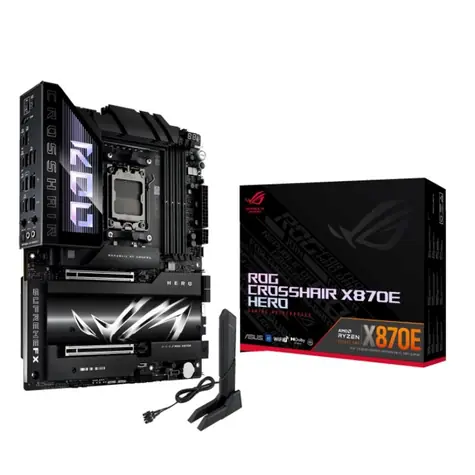 ASUS ROG CROSSHAIR X870E HERO / AMD X870E / DDR5 / SATA III RAID / USB / 2.5GLAN / M.2 / sc.AM5 / ATX
