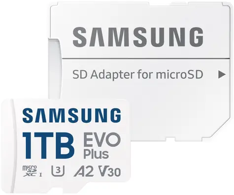 Samsung EVO PLUS 2024 1 TB + adapter / micro SDXC / UHS-I U3 / Klasa 10 / R: 160Mbps