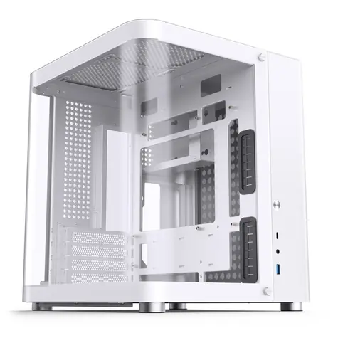 Jonsbo TK-1 biały / Micro-ATX / 1x USB-A 3.0 / 1x USB-C 3.2 / bez zasilacza / strona przezroczysta 
