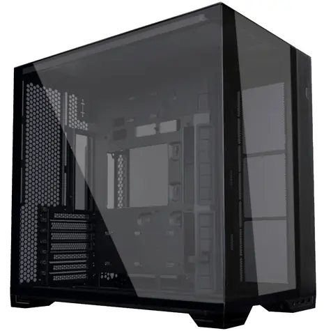 Lian Li O11 Vision Compact czarny / E-ATX / ATX / micro-ATX / 2x USB 3.0 + USB-C / bez źródła zasilania / śr. ściany boczne